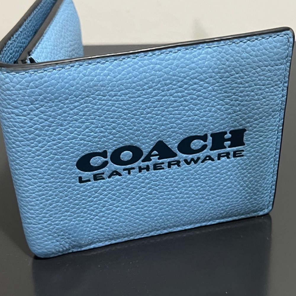 Rare Coach Blue Pebble Wallet - Picture 2 of 7